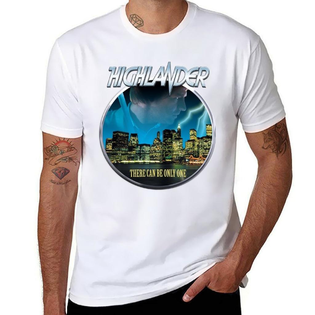 Highlander T-Shirt, Baumwoll-T-Shirt, hochwertiges schwarzes Baumwoll-T-Shirt, schlicht, für Herren, Paket-T-Shirt, Herren-Baumwoll-T-Shirt