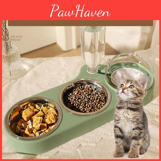 Pet Feeder Yousheng Bowl Highcapacity Set With Beveled Mouth Automatic Drinking Water Splashproof Multifunctional Cat Dog Food Bowl