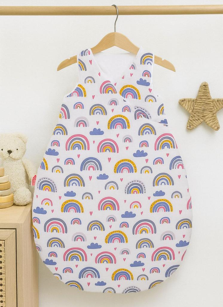 Cotton Sleeping Bag for Children 3-12 Mcy Tog 2.5 Year-Round Insulated - Rainbow