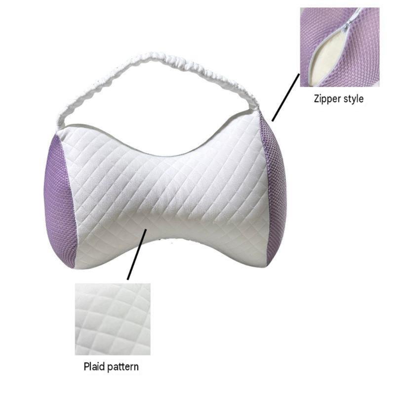 Knee Pillow with Washable Polyester Cover and Yielding Center, Carry Loop for Side Sleep and Between-Knee Placement