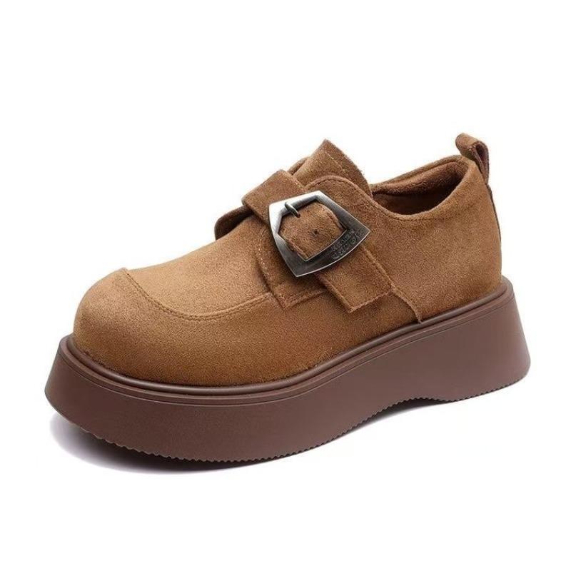 Retro Thick-soled Shoes for Women, New Style, Soft Sole, Heightening, Casual Shoes