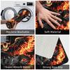 Retro God Of Death Flame Gothic Motorcycle Doormat Anti-Slip Entrance Kitchen Bath Floor Door Mats  Garden Rug Carpet Footpad