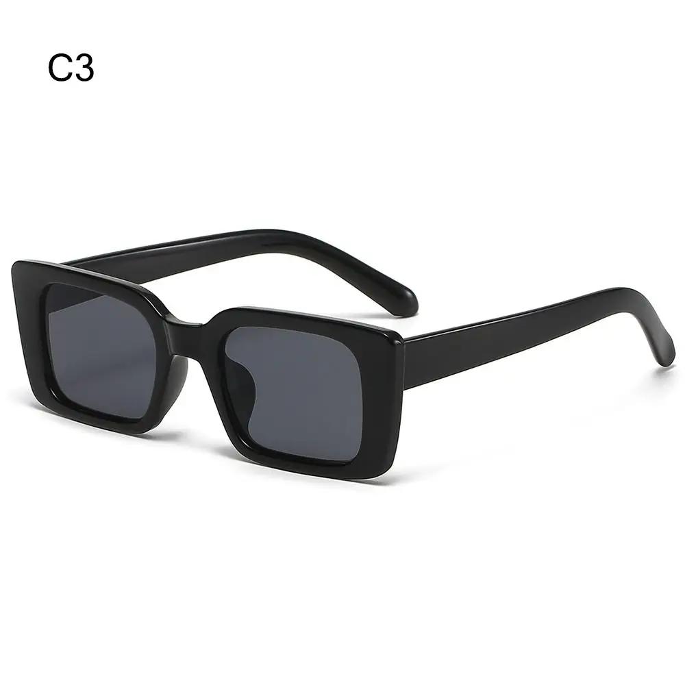 Vintage Beach/Travel Gradient Women'S Fashion Rectangle Leopard Sun Glasses Shades Square Sunglasses Uv400