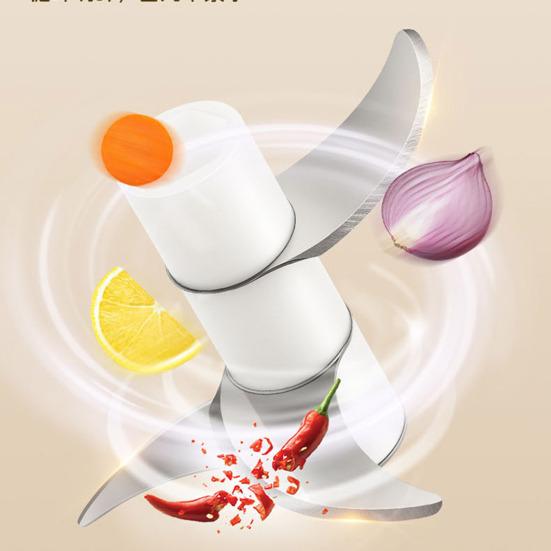 Electric Garlic Chopper Mini Food Processor for Mincing Garlic Meat Quiet Mushroom Shape Compact Kitchen Gadget for Home Cooking