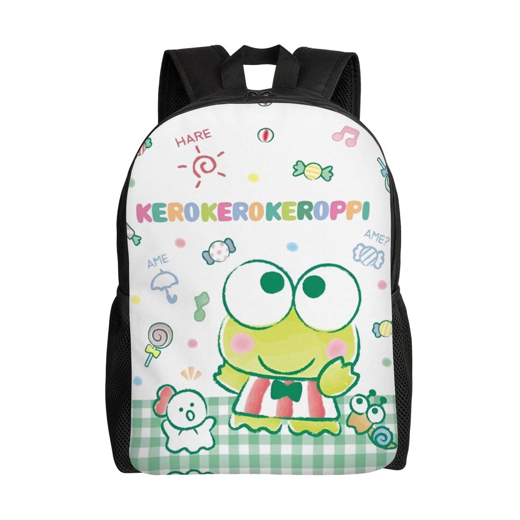 K-KeroKeroKeroppies Backpack for Women Men Waterproof College School Cute Frog Bag Print Bookbags