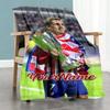 Atletico Madrid Customize Text Blanket Multi-purpose Personalized Blanket Comfortable for Seaside Chair Picnics Office Chair Four Seasons Multipurpose
