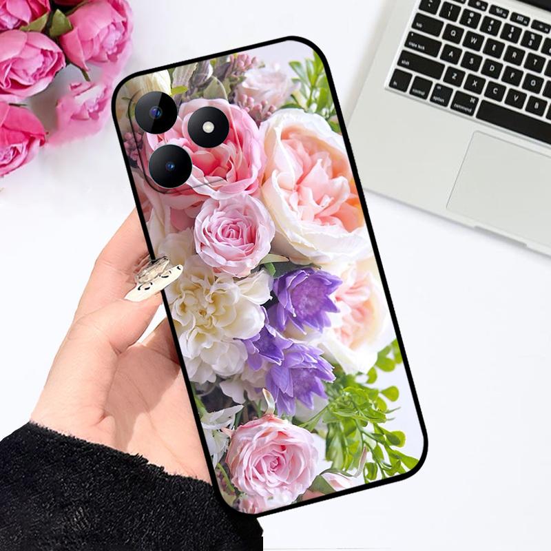 Cartoon Fashion Case For Realme Note 50 Coque Narzo N53 TPU Silicone Phone Covers For Oppo Realme C51 C51s C53 4G Soft Bumper