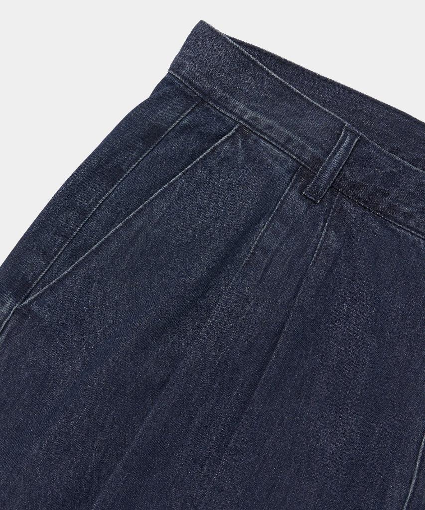 COLUMBIA UNIVERSITY Twotuck Denim Bermuda Shorts Pants_Light Jean