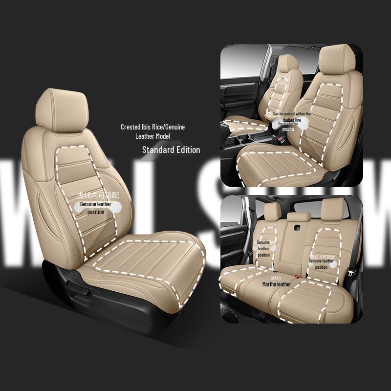 Custom Leather Seat Cover for Honda CRV, XRV, Vezel, Breeze, Integra - Full Wrap Design