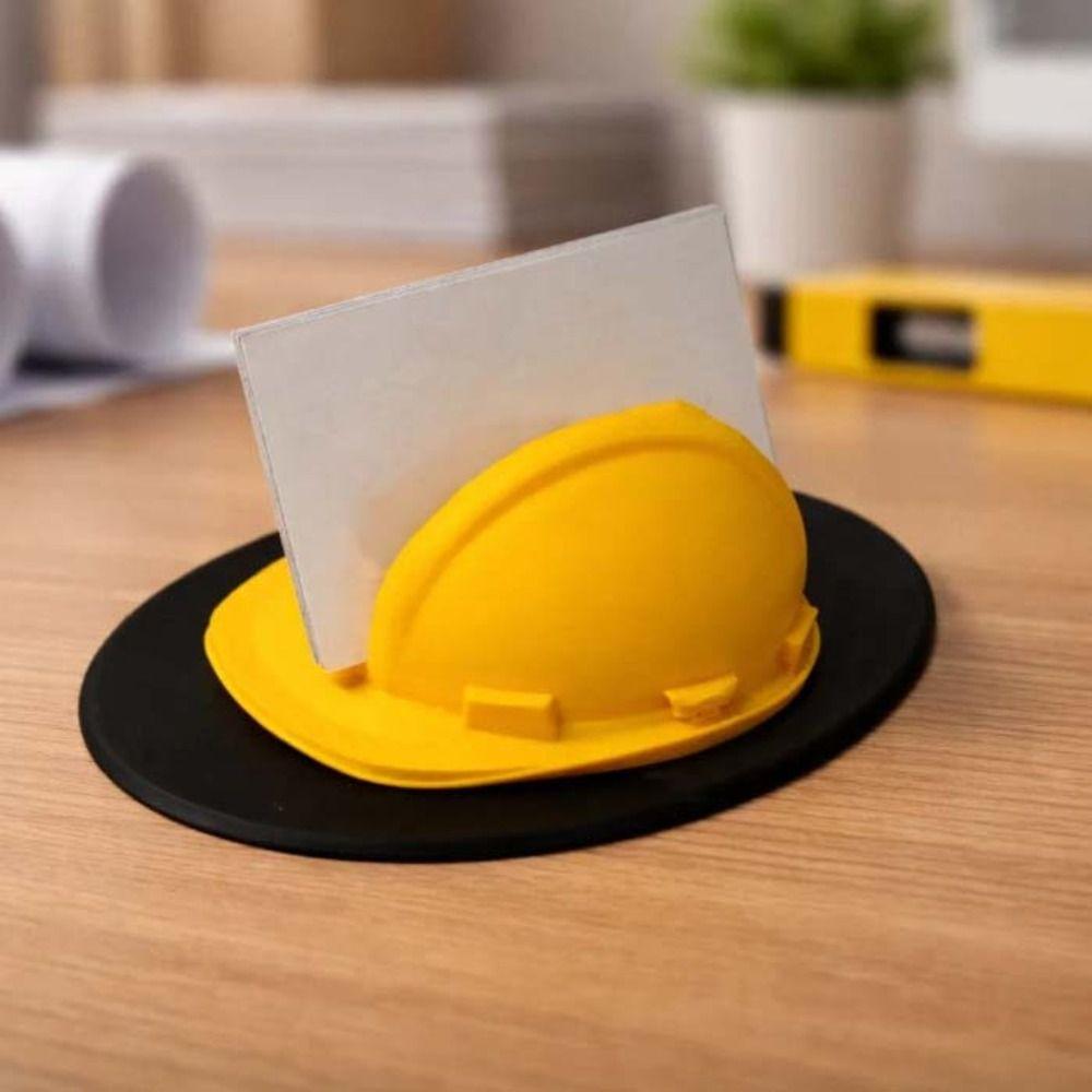 Safety Shape Helmet Stand 3D Printed Desk Organizer Business Storage Card Holder  Civil Engineer