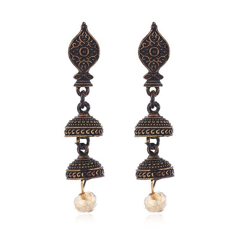 2022 New Alloy Retro European American Fashion Long Indian Earrings