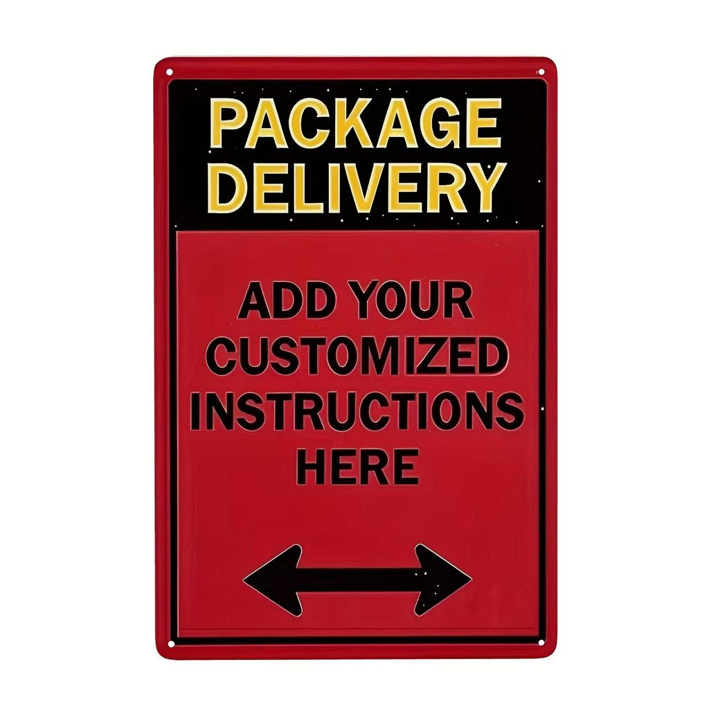 Custom Aluminum Road Warning Sign for Home Garage Yard Outdoor Decor