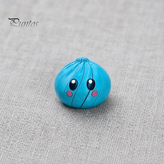 Steamed Bun Toy 3D Printed Twisting Dumpling Toy, Slippery Cartoon Expression Anxiety Relief Articulated Spiral Rotating Dough Ball Fidget for Stress