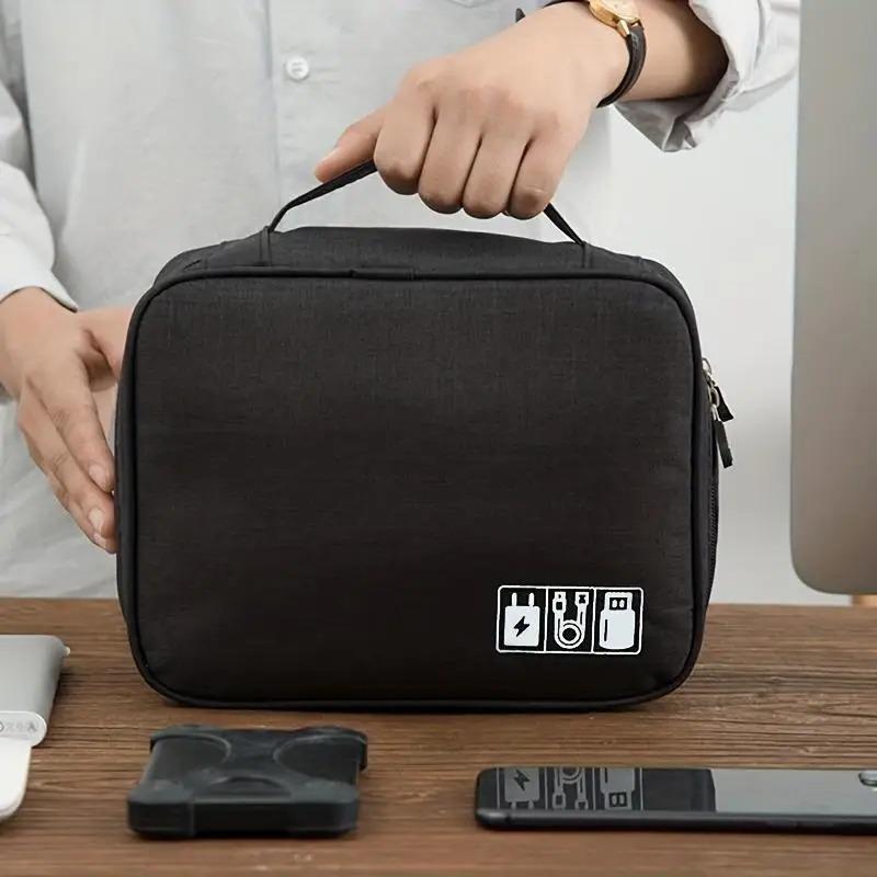 1pc Portable Cable Storage Bag Waterproof Digital Electronic Organizer USB Data Line Charger Plug Storage Bag Travel Cable Organ