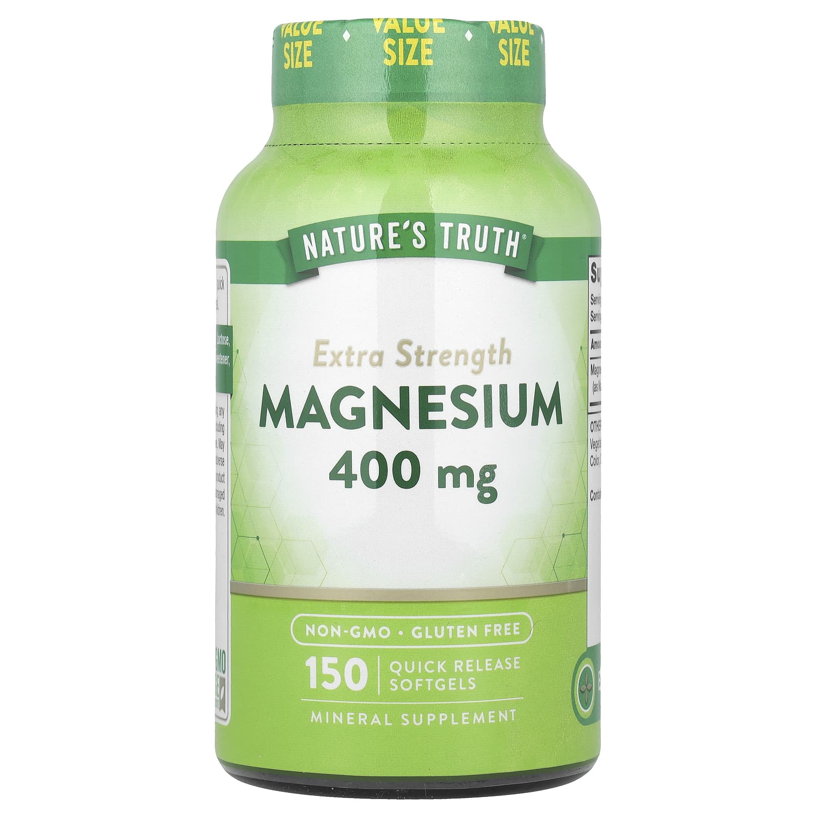 

Nature S Truth, Magnesium, Extra Strength, 400Mg, 150 Rapid Release Softgels