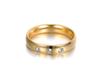Trendy Gold Color s CZ Crystal Party Rings For Women Girls 316L Stainless Steel Wedding Engagement Ring Jewelry R19031