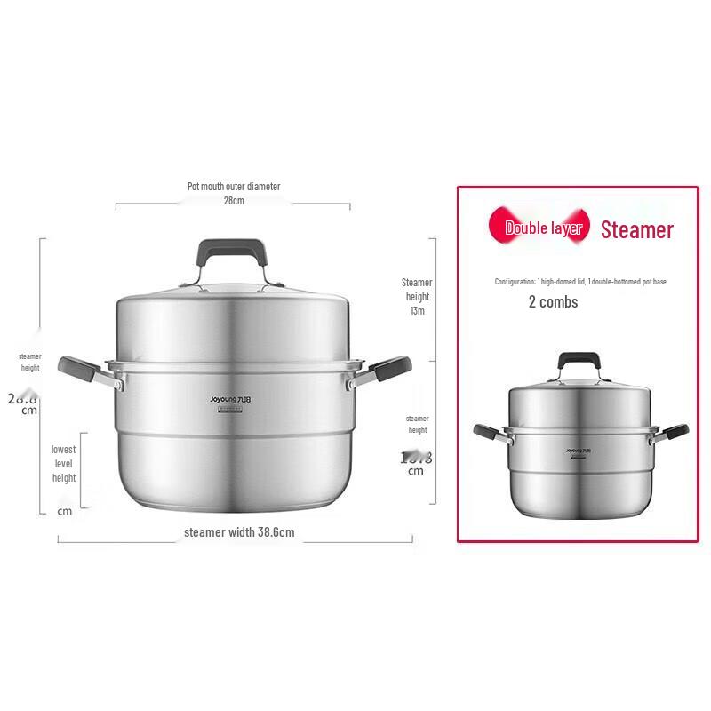 

Joyoung 304 Stainless Steel Double-Layer Steamer & Soup Pot
