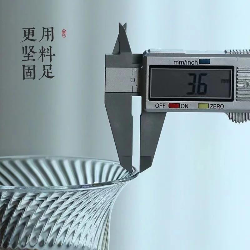 Weidenmuster Glas Gaiwan Teetasse Japanischer Stil Glas Tee-Set Kungfu Tasse Hitzebeständige Teetasse Büro Teezubereiter Zubehör