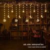 3.5m Star and Moon LED Curtain String Lights for Holiday and Home Décor
