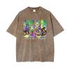 Men'S Washed T-Shrirt Festival Carnival Parade Costume Street Party Short Sleeve O-Neck Tees Oversized Dance Clothes
