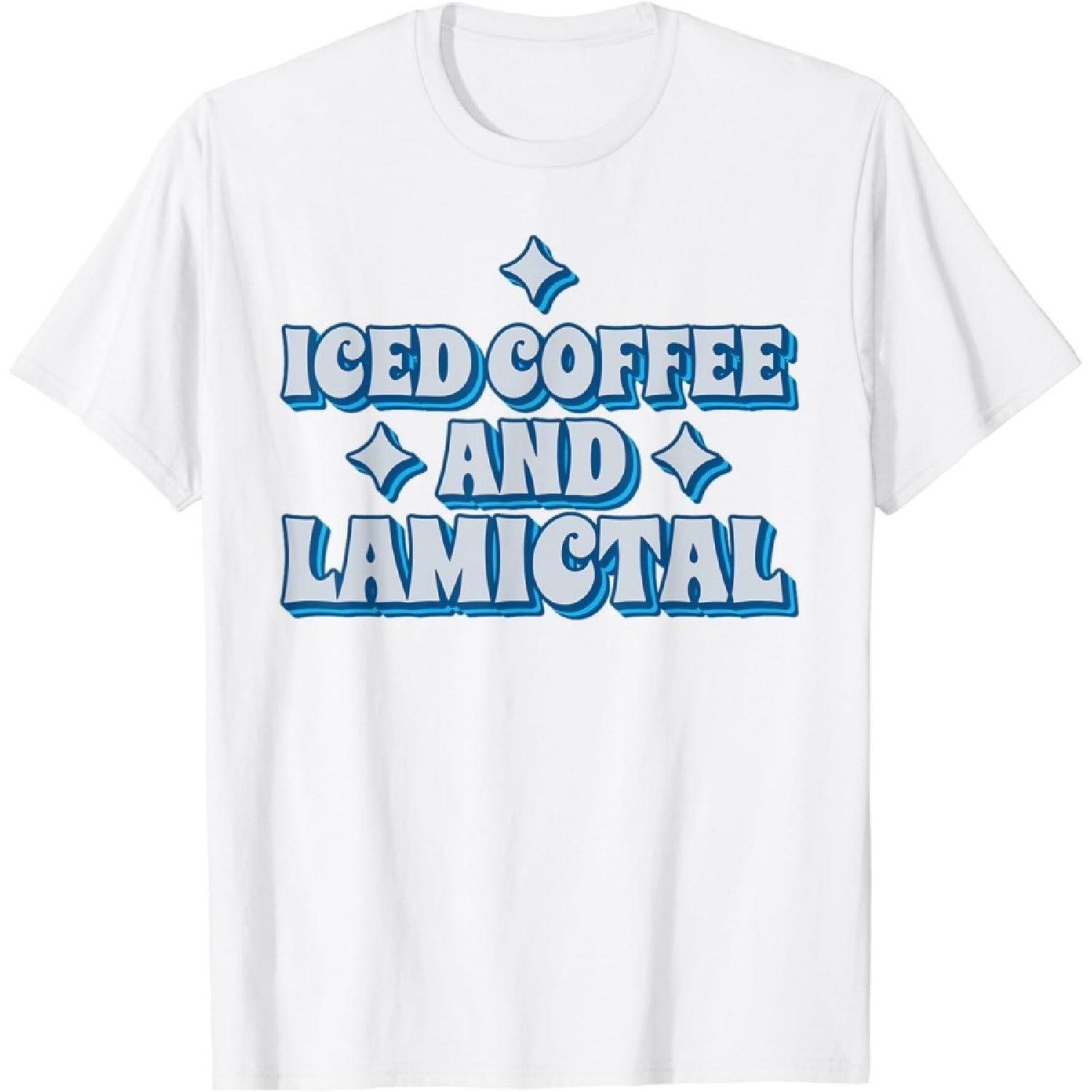 RePaLY ICED Coffee and LAMICTAL Funny Design T-Shirt S