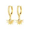 925 Silver Needle Vintage Geometric Pendant Earrings Round/Square/Shell Earrings for Women Fashion Jewelry Pendientes