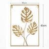 Metal Leaf Iron Wall Hanging Decor Palm Maple Leaves Plant Ginkgo Nordic Wall Pendant Mural Living Room Bedroom Home Decoration
