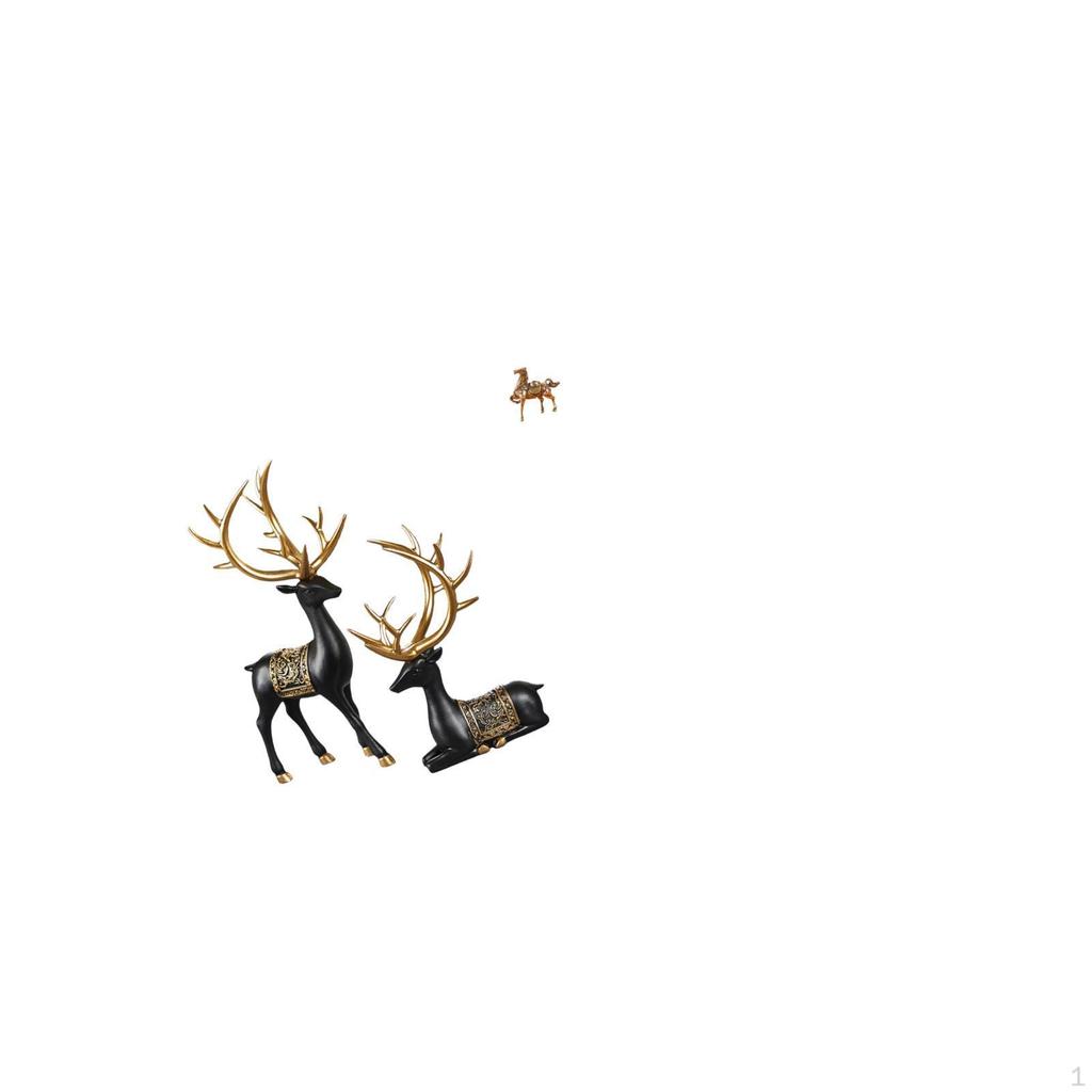 Elegant Reindeer And Horse Resin Sculpture Collection Unique Animal Figurines for Home Office Desk