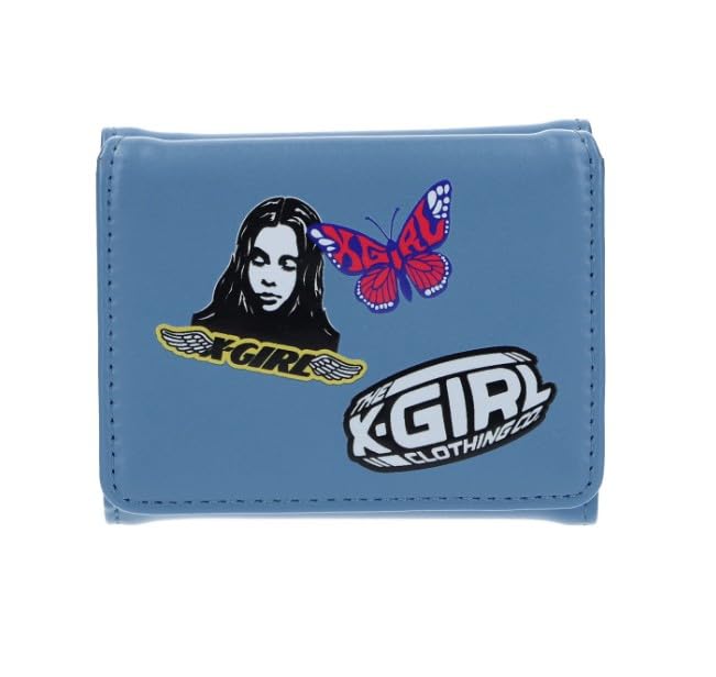 

X-girl STICKER MINI WALLET 105252054024 BLUE ONE SIZE