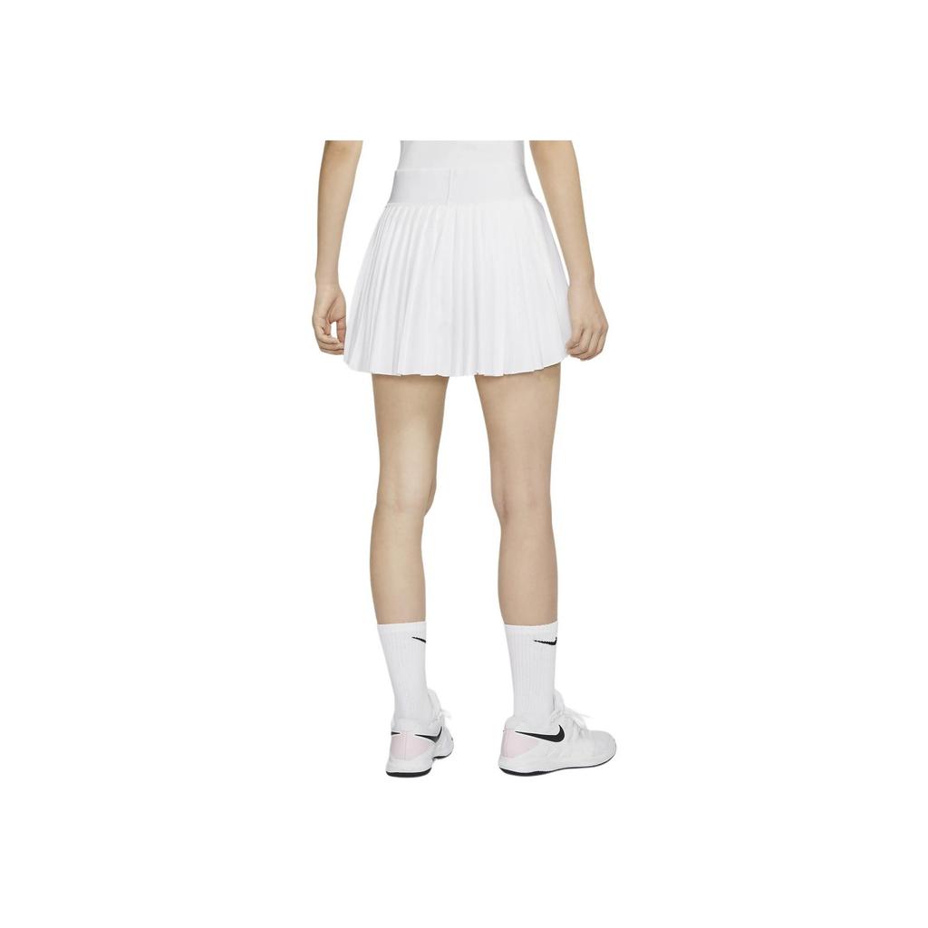 Nike Court Dri-FIT Advantage Solid Logo Elastic Tennis Skirt Women Bottoms White DR6850-100