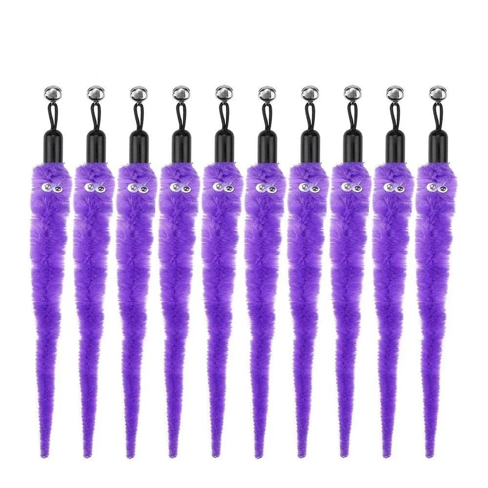 Cat Feather Toy Accessories False Birds Worm Toy with Bell Kitten Cat Toys Interactive Replacement Refill Foam Ball Training