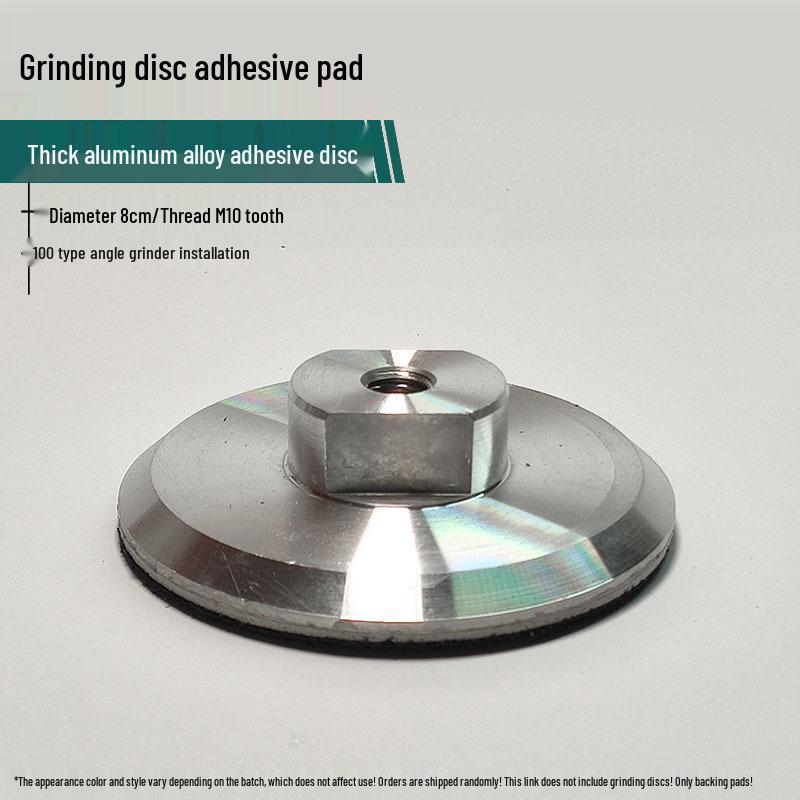 Self-Adhesive Stone Polishing Pad for Angle Grinders, Aluminum Alloy Disc with Water/Dry Grinding Capability and Sandpaper Suction Cup.
