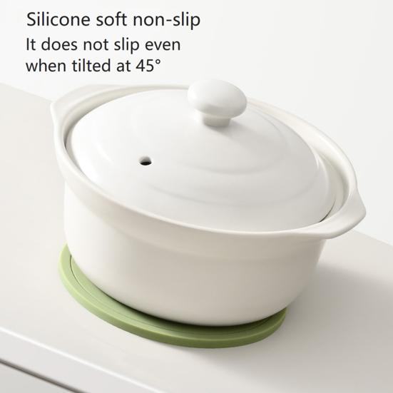 Silicone Coaster Heat-resistant Non-slip Kitchen Countertop Table Protection Round Mug Coffee Tea Cup Pot Holder Mat Pad