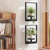 3pcs Wall Plant Holder, Metal Picture Frame Wall Mounted   Shelf, Window Plant Shelves Hanging Plants Stand for Indoor Outdoor Decor Living Ro