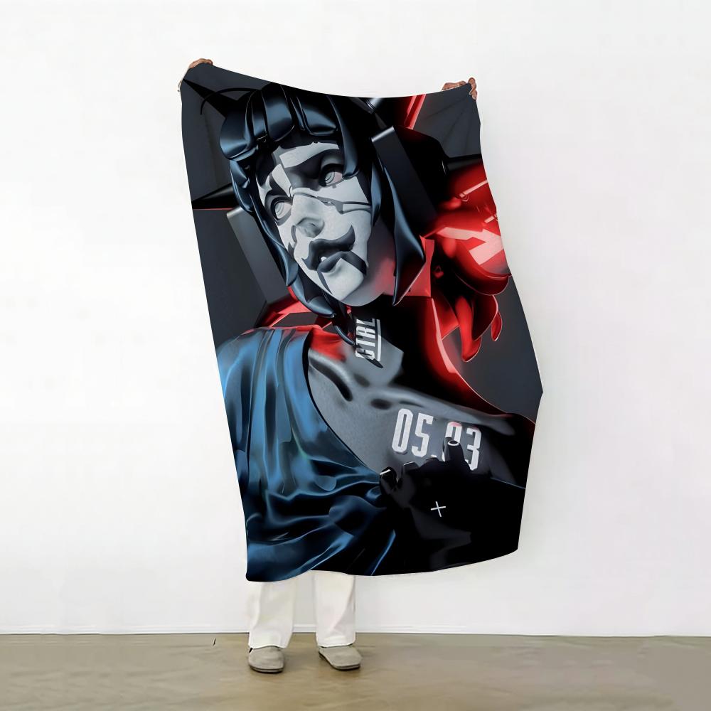 Game D Deadlock Throw Soft Warm Flannel Fleece Throw Blanket for Sofa Bed Travel Home