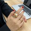 Oil Dripping Butterfly Ring Elegant Finger Jewelry Sweet Opening Finger Ring  Ladies Jewelry