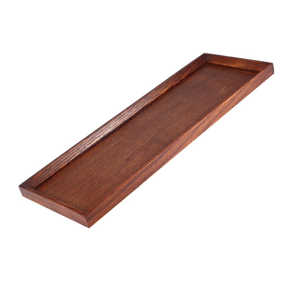 

Деревянный поднос для сервировки, тарелка для чайного сервиза, фруктов, конфет, еды, домашнего декора (45*15*2см)