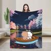 Bubu & Dudu Heart Love Plush Blankets Kids Adult  Flannel Throw Blanket For Outdoor Super Soft Customized Quality Bedspread Gift
