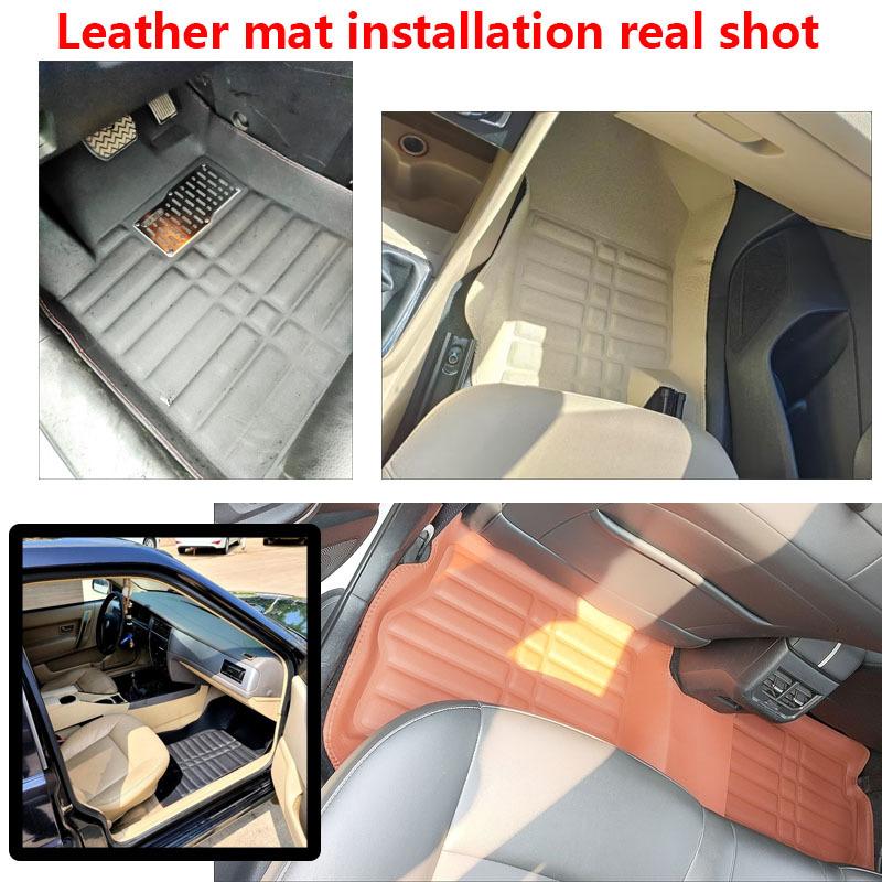 Car Accessories For Kia Stonic ~2024 KX1 Car LHD Floor Mats Waterproof Leather Panel Liner Carpet Foot Part