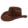 Adult Cowboy Hat, Wide Brim Western Headwear, Lightweight And Sturdy Polyester Party Suitable