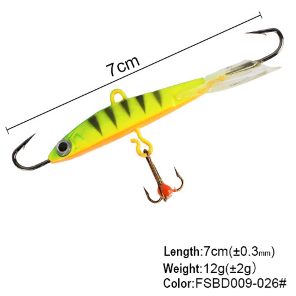 12g/7cm Spoon Metal Lures Artificial Lead Hard Hook 2024 Winter Ice Fishing Lure  Diamond