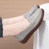 Weiche Mokassins für Damen zum Hineinschlüpfen, lässig, elegant, für den Sommer, atmungsaktives Leder, schwarze Mokassin-Schuhe