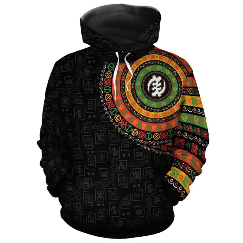 Africké Etnické Kmeny Jedinečná Grafická Mikina S Kapucí Pro Muže Etnický Potisk Oblečení S Kapucí Volná Harajuku Street Vintage Mikiny S Kapucí