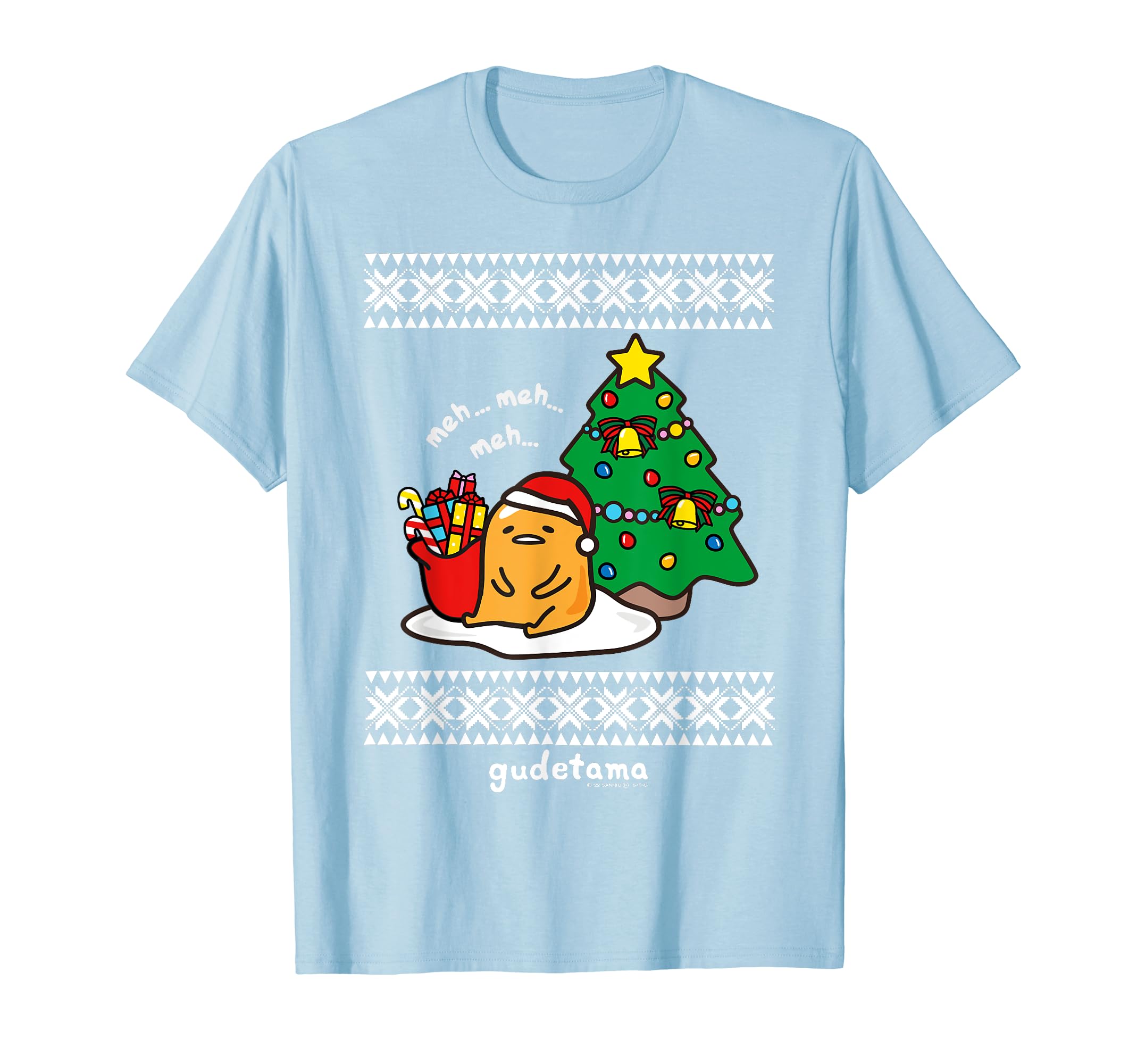 [Рождественская специальная коллекция] Футболка Gudetama «Рождественская елка» (дизайн США)