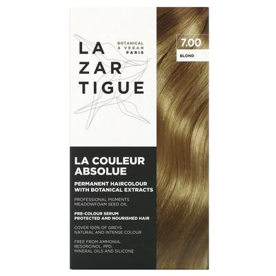 Lazartigue, permanentní barva na vlasy, s rostlinnými extrakty, 7.00 blond, na jedno použití