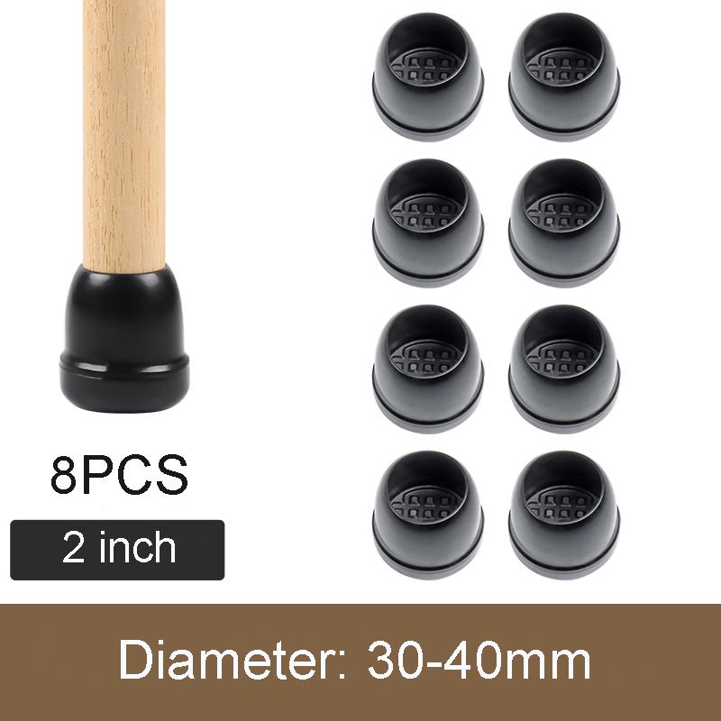 8PCS Carpet Furniture Sliders Chair Leg Floor Protectors Rubber Round Square Furniture Chair Feet Glides Caps Prevent Scratches