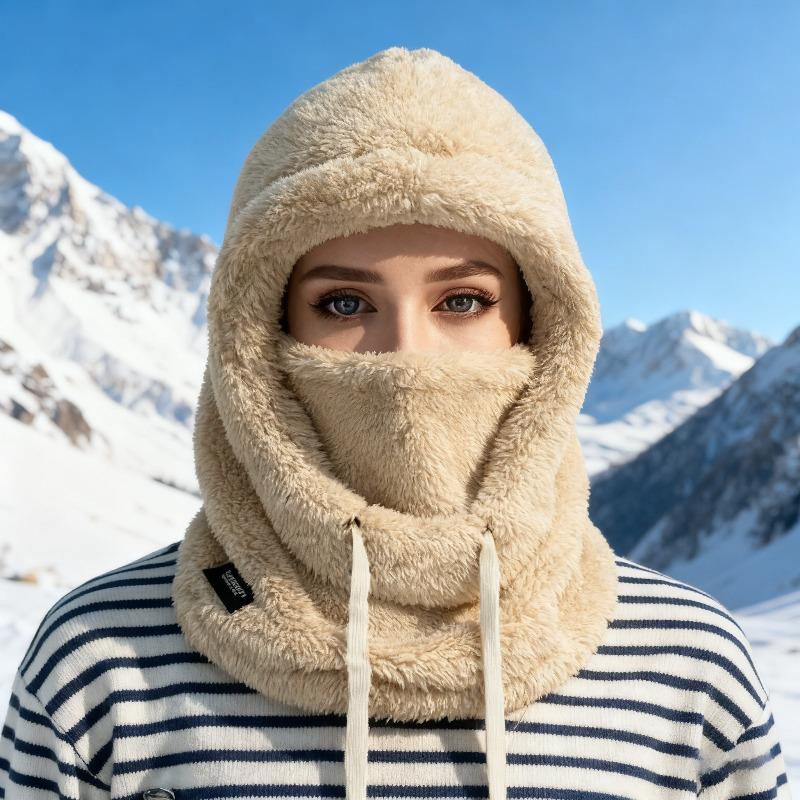 Ulepszona Pogrubiona Czapka z Futerkiem Zimowa Elastyczny Sznurek Lekka Ciepła Miękka Wiatroszczelna Outdoor Kolarstwo Narciarstwo Sportowa Czapka