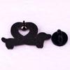 Dachshund Heart Brooch Pin Accessory