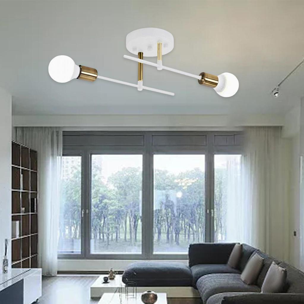 Moderní železný stropní lustr s 2 světly pro výzdobu obývacího pokoje v ložnici