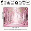 2D Pink Cherry Blossom Path Backdrop Spring Sakura Photography Background